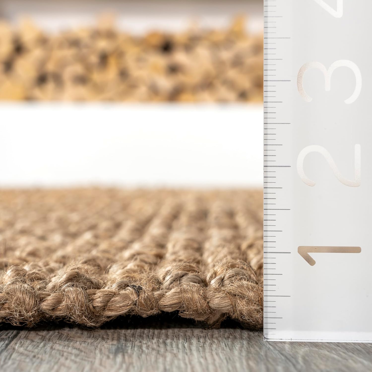 nuLOOM Ashli Solid Jute Runner Rug 26 x 6 Natural