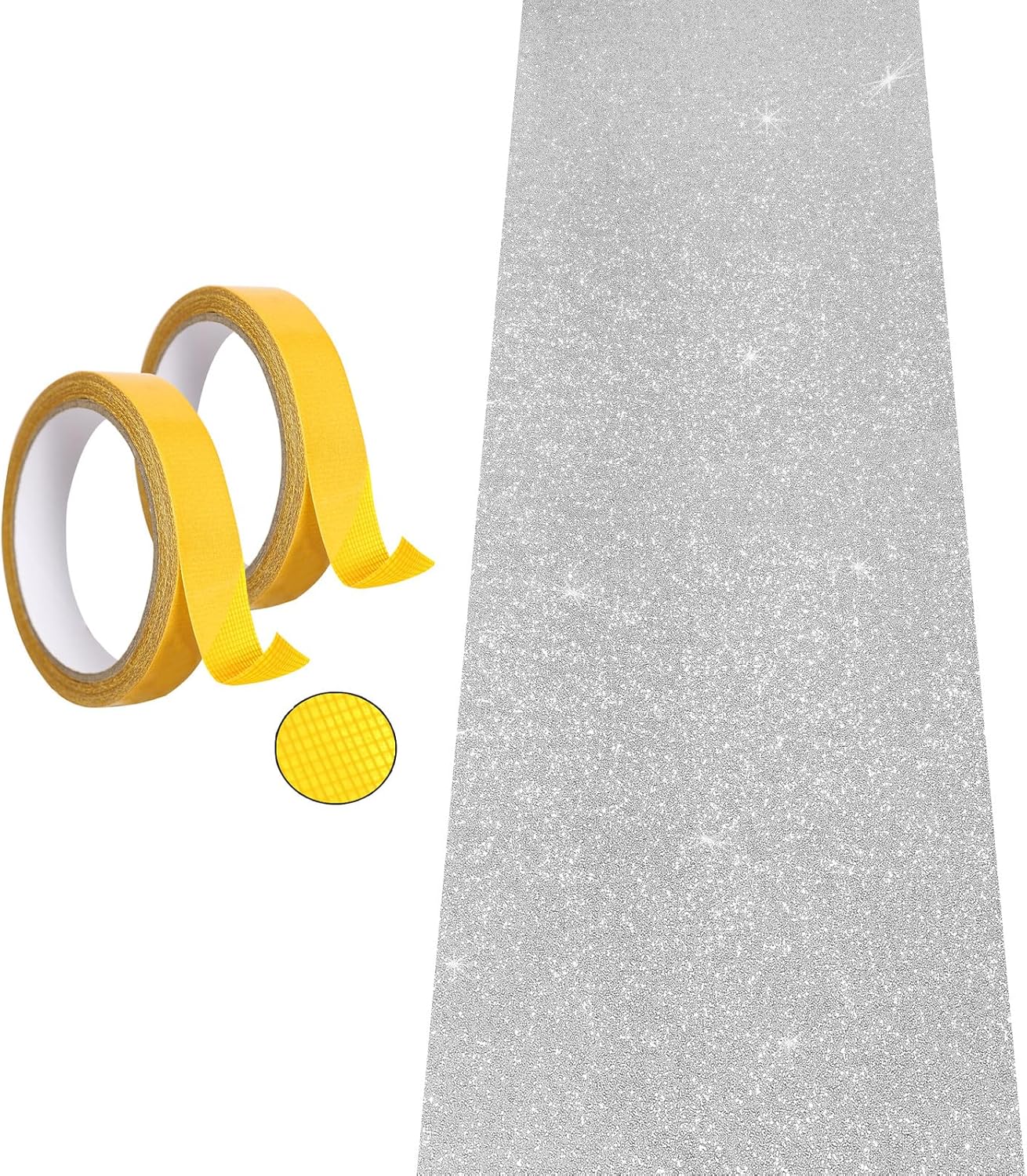 Glitter Silver Carpet Runner 246 x 30 Feet for Weddings and Parties