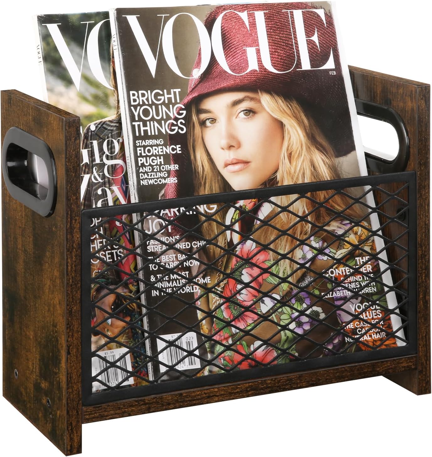Yinmit Magazine Holder Small Desktop Magazine Rack
