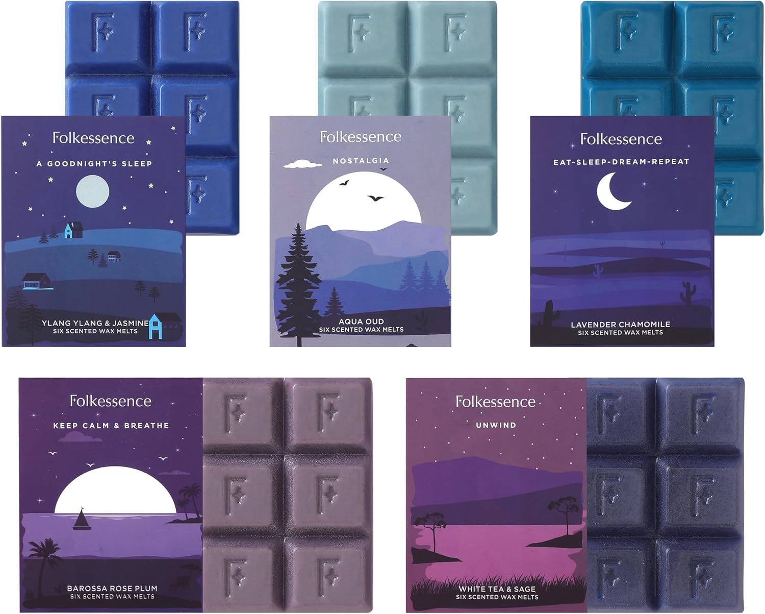 Folkulture Wax Melts Set of 5 Fragrance Melts 30pc