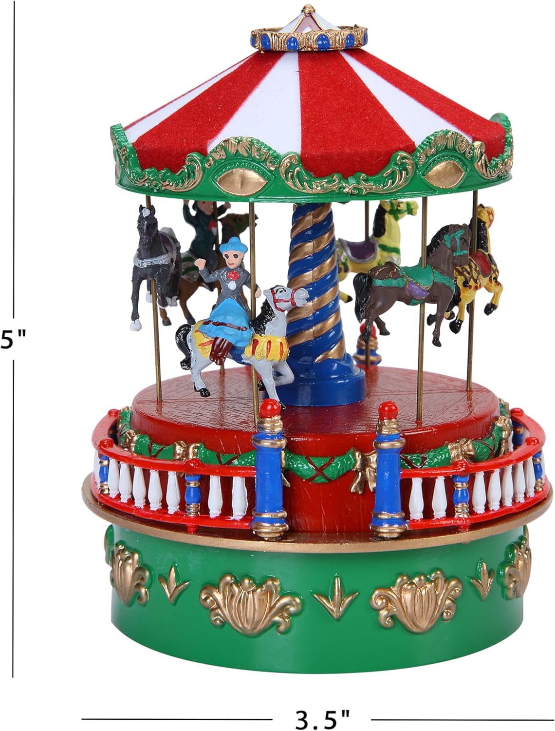 Mr Christmas Mini Musical Carousel Christmas Decoration