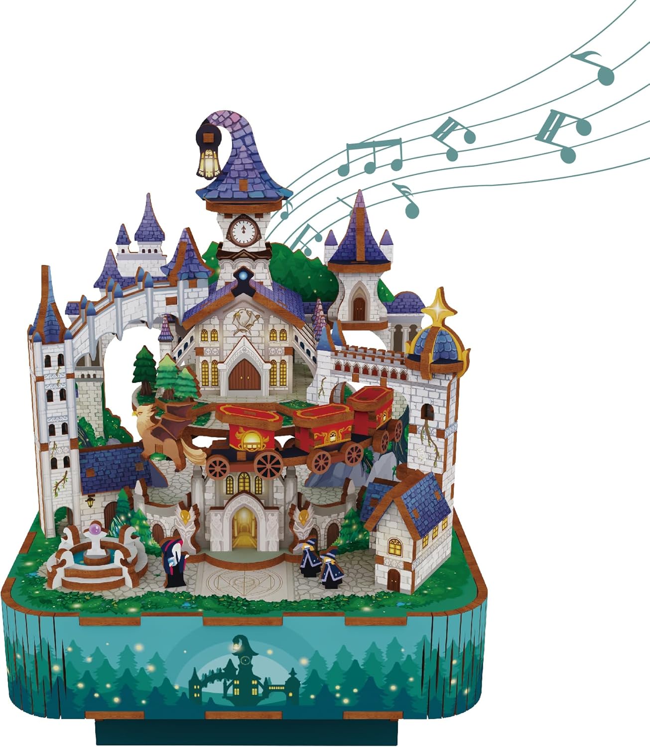 Tonecheer Wooden Music Box Puzzle Castle DIY Kit