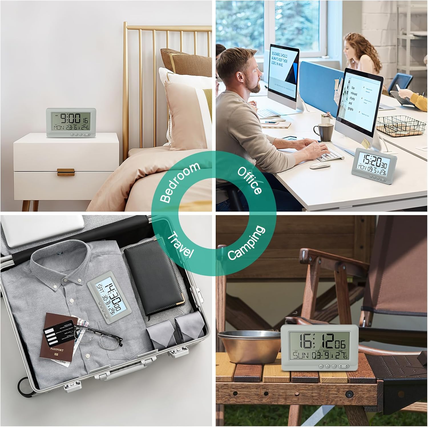 ORIA Digital Alarm Clock with Backlight and Dual Alarms