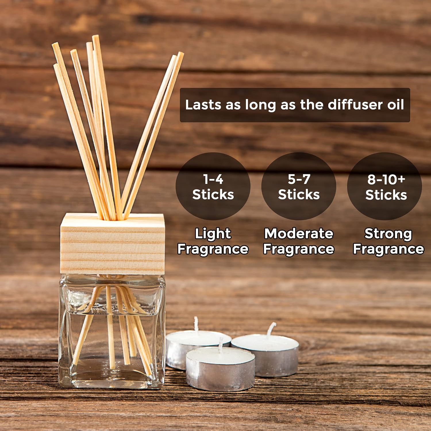 1st Deer Reed Diffuser Sticks 100 Pcs Black Rattan