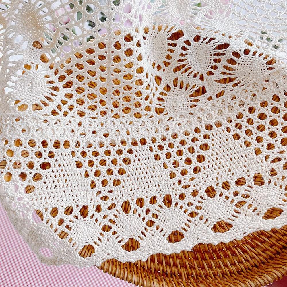 Rustic Crochet Curtain Valance for Kitchen Bathroom