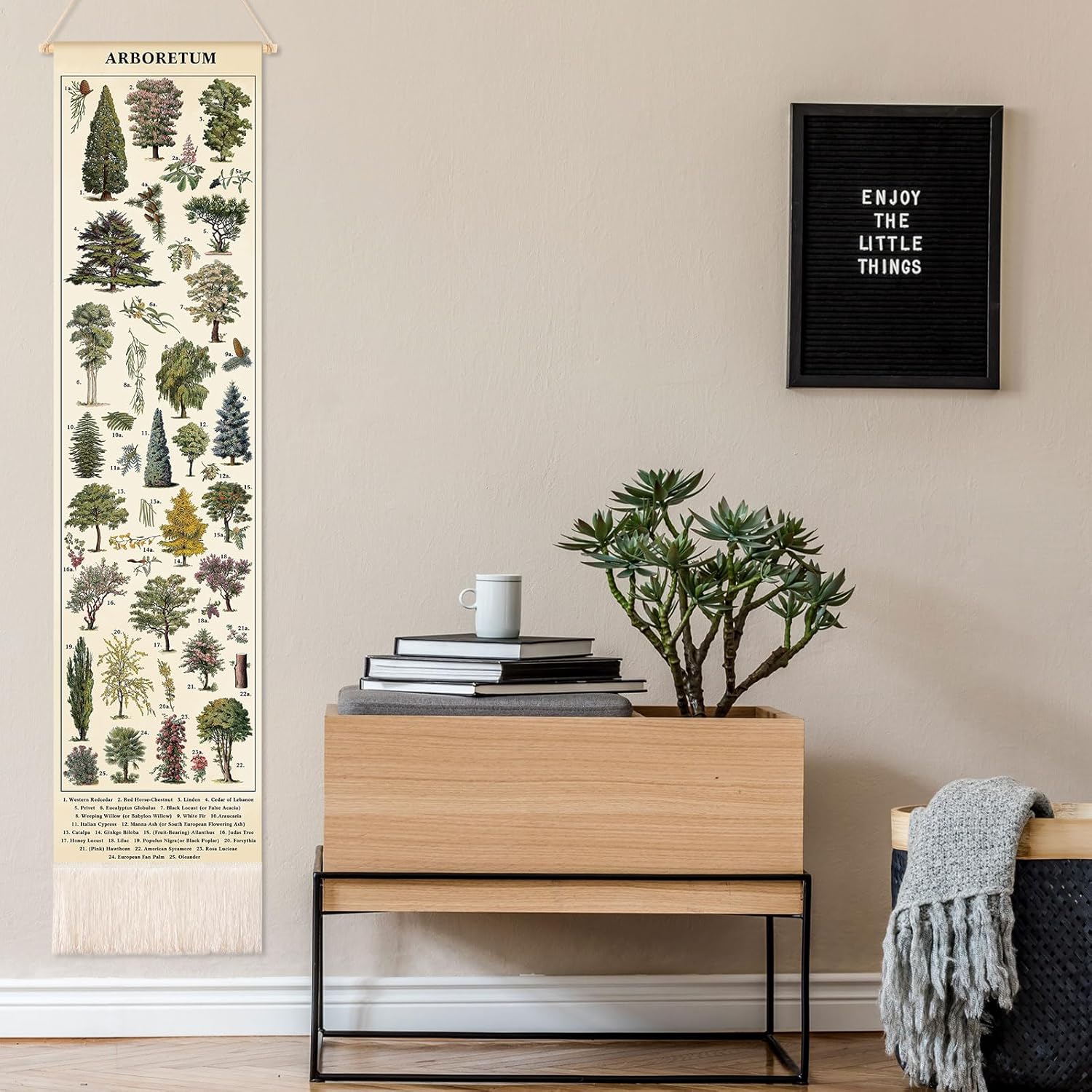 Feifeiya Vintage Plants Vertical Tapestry Wall Art