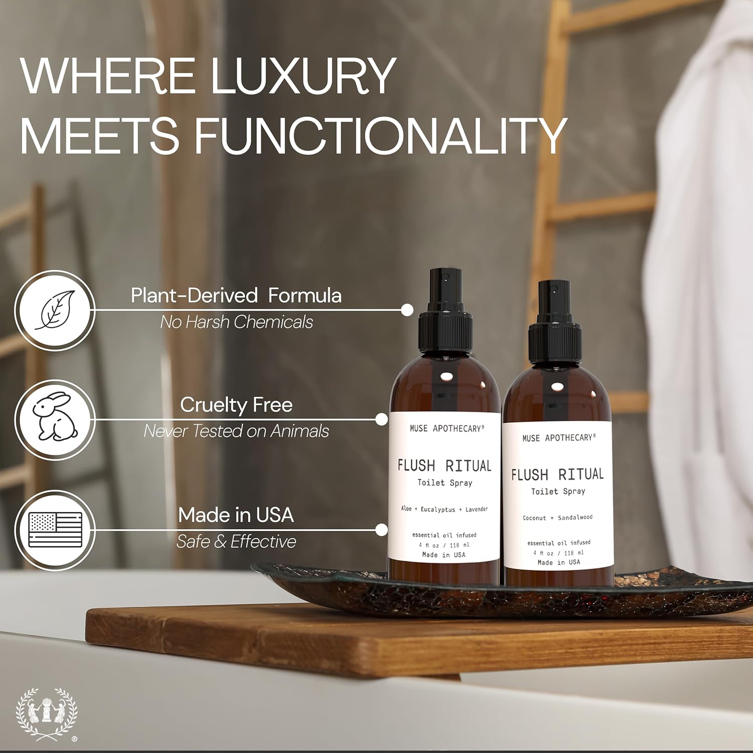 Muse Apothecary Flush Ritual Toilet Spray 4 oz