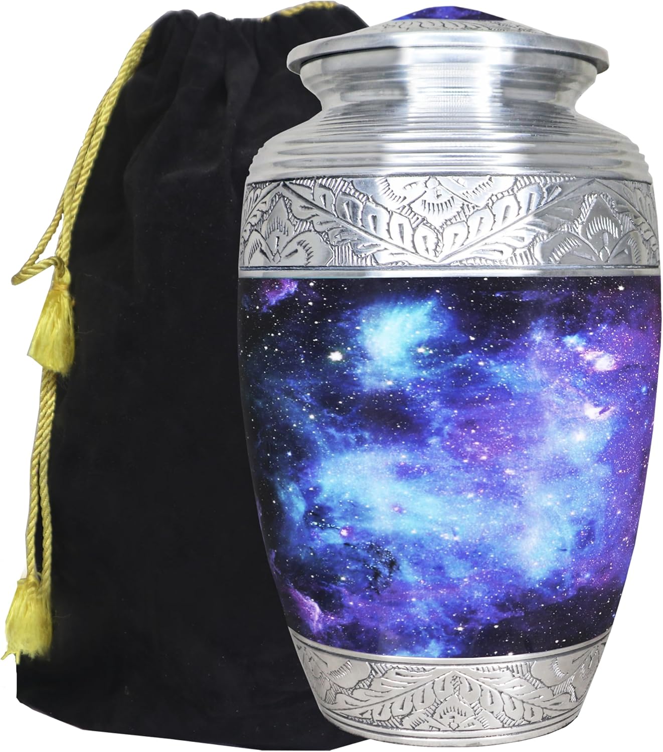 Blue Cosmic Galaxy Large Adult Cremation Urn
