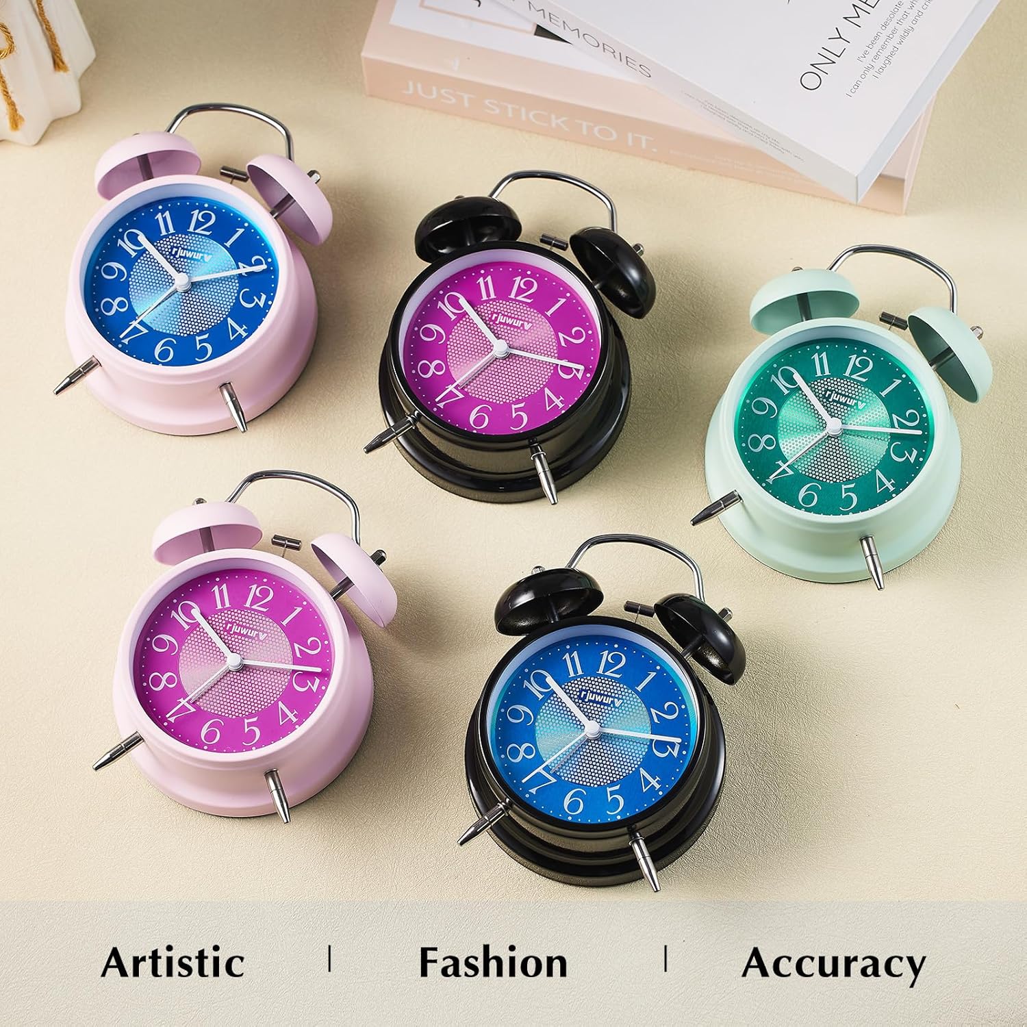 4 Inch Loud Alarm Twin Bell Clock with Night Light for Bedroom