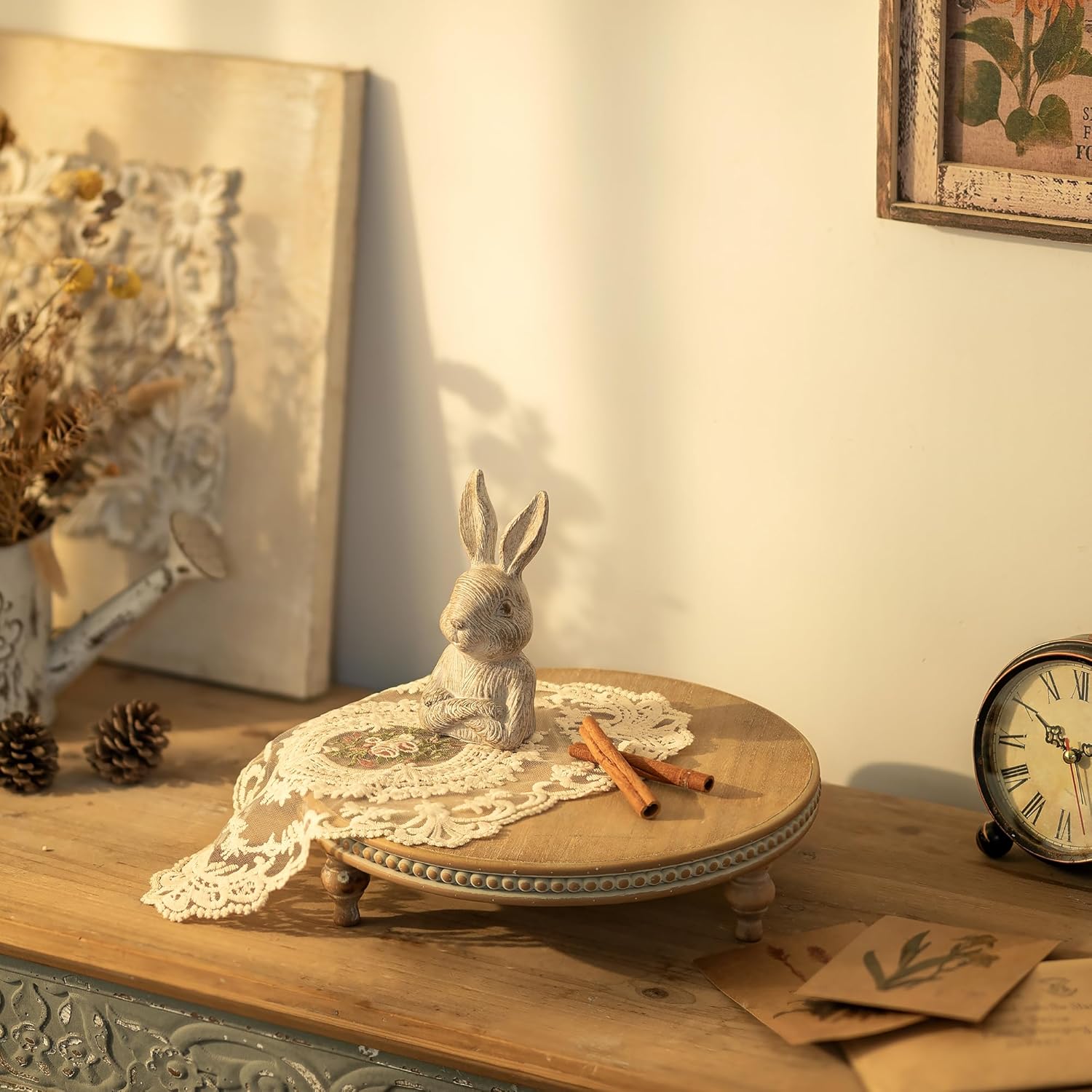 Hanobe Round Decorative Tray Stand
