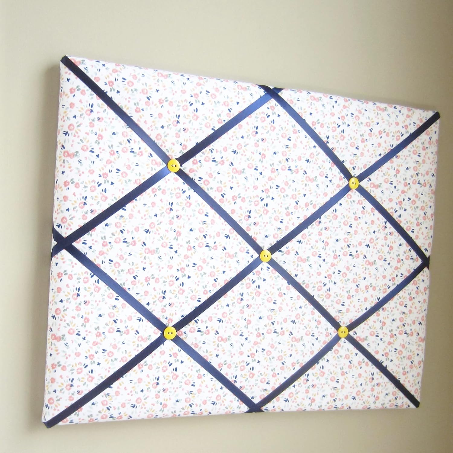 16x20 French Memory Board Peach Floral Bow Holder