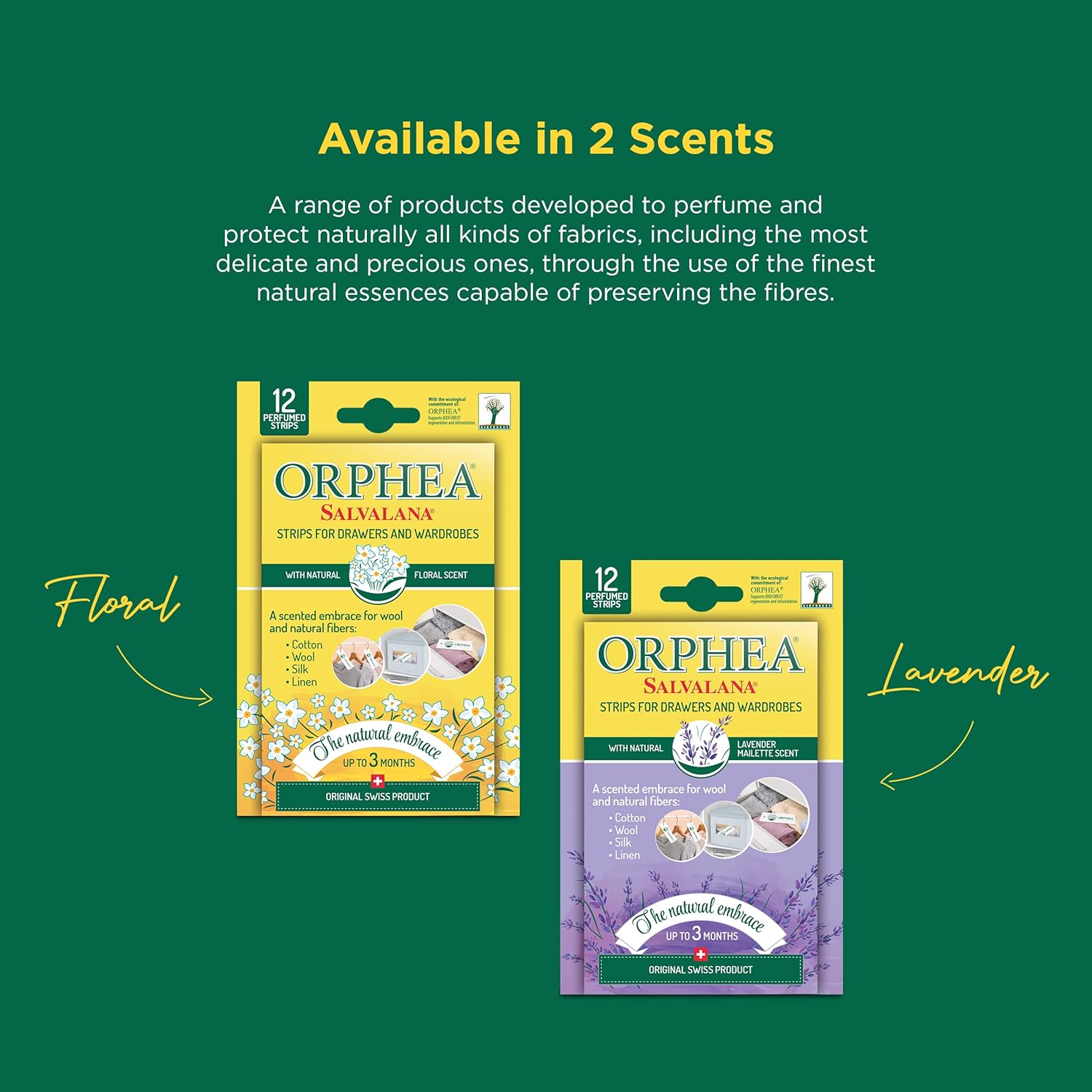 Orphea Scented Sheets for Drawers and Closets Floral 1 Pack