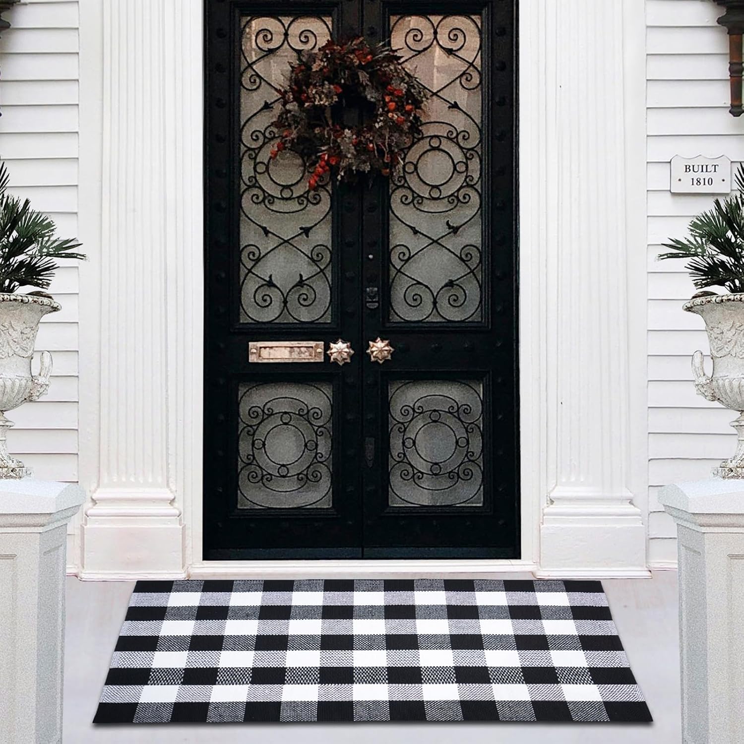 Buffalo Plaid Area Rug - 275x43 Black and White Checkered