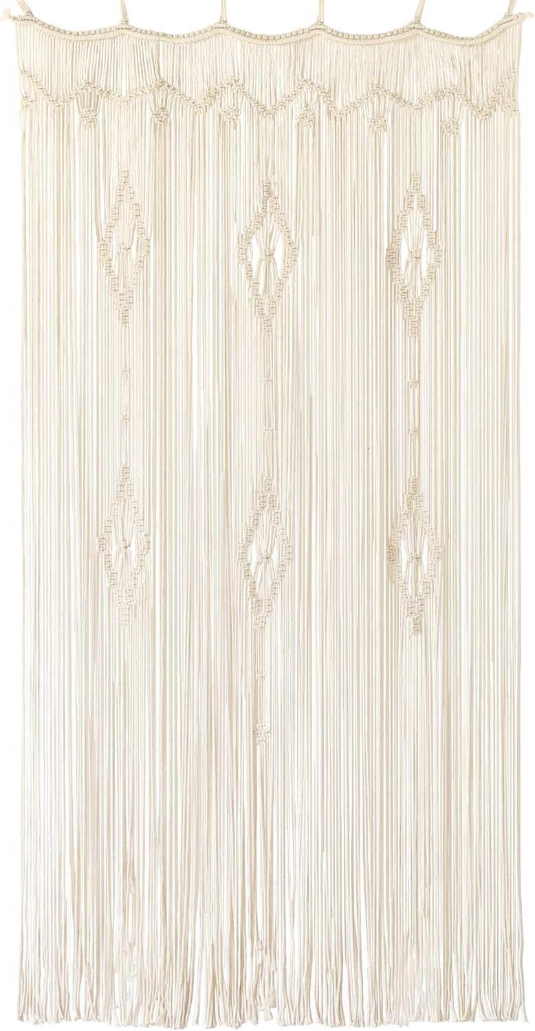 Iower Macrame Curtain Cotton Window Panel Boho Decor