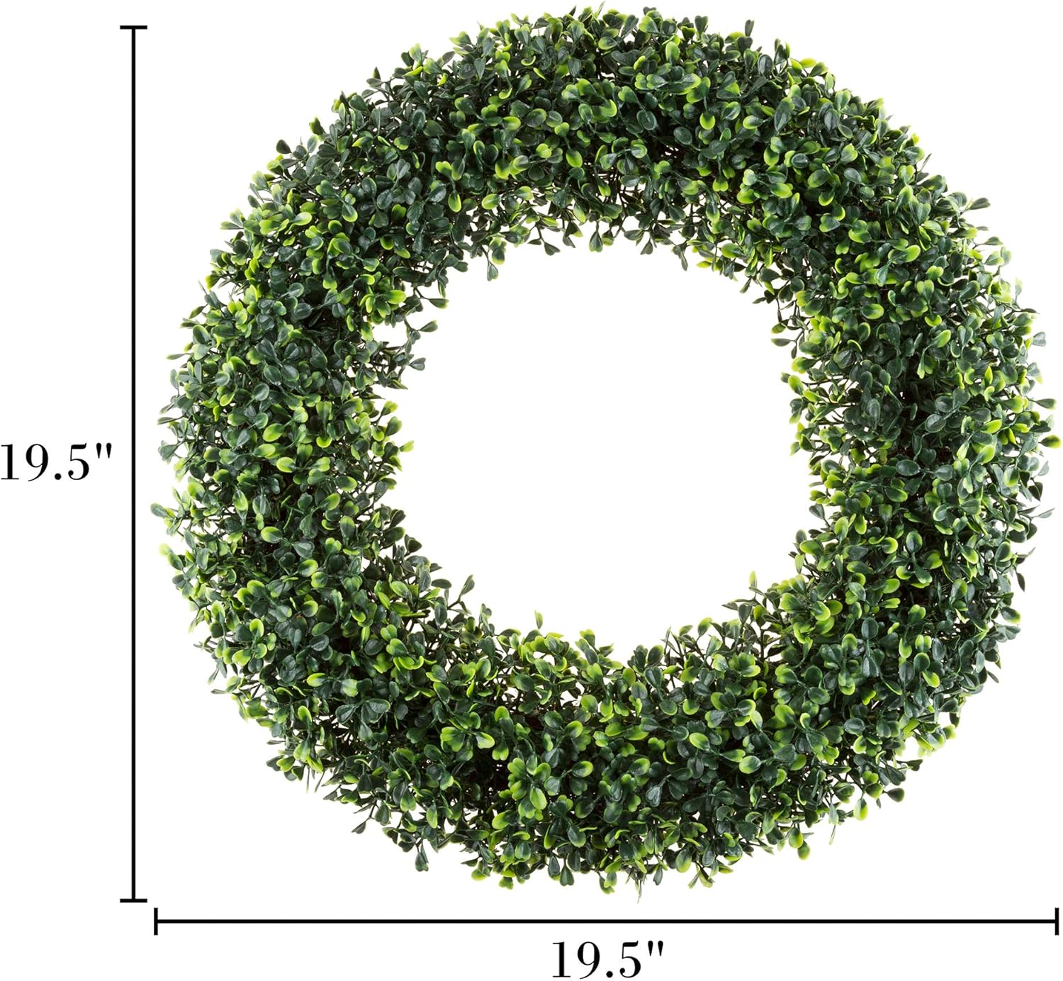 Pure Garden 195 Inch Boxwood Wreath