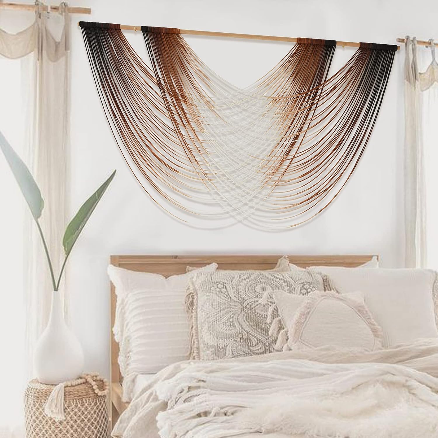 Flber Dip Dye Macrame Wall Hanging 57x35