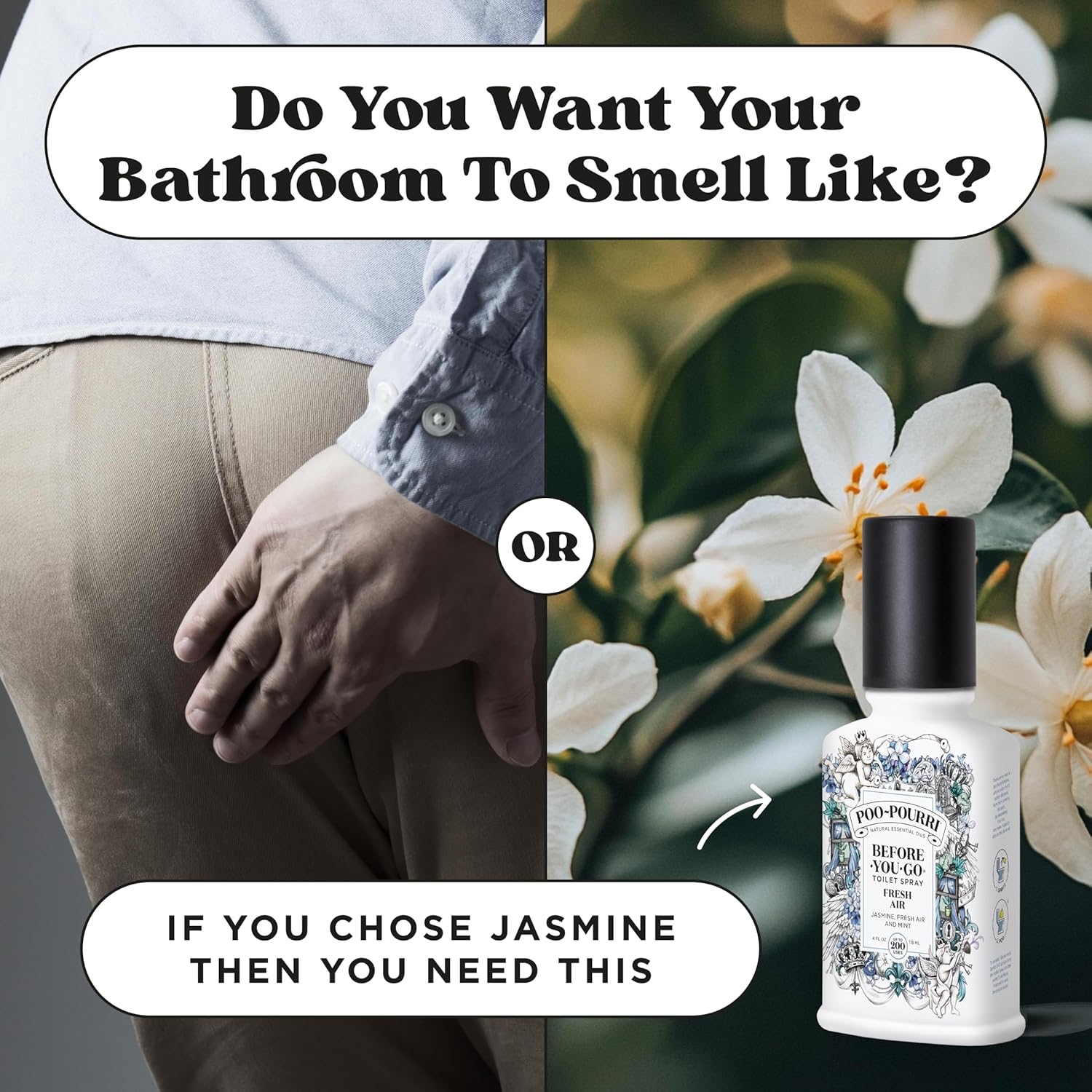 Poo-Pourri Before-You-Go Toilet Spray 4 Fl Oz Jasmine Mint