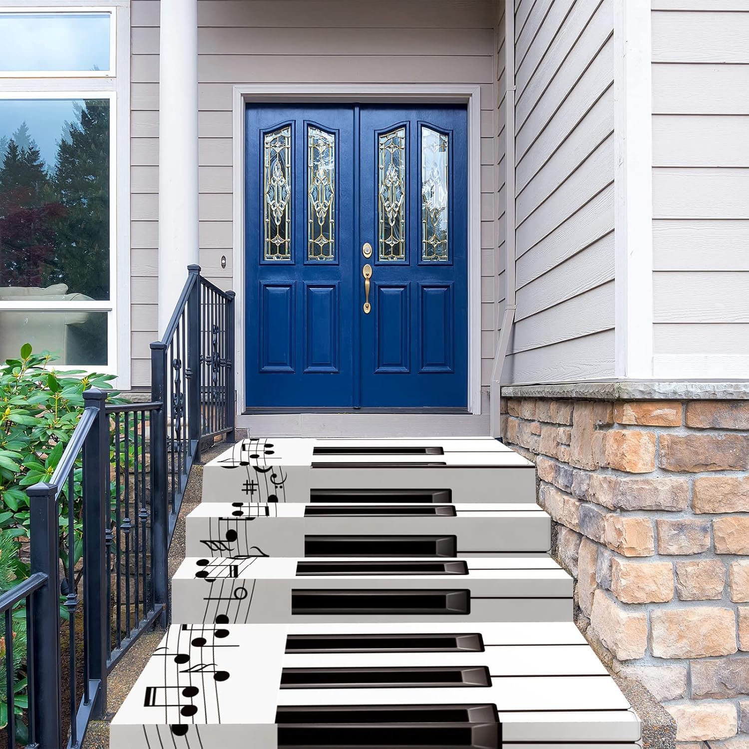 Haull Piano Keyboard Aisle Runner Rug 10x2ft