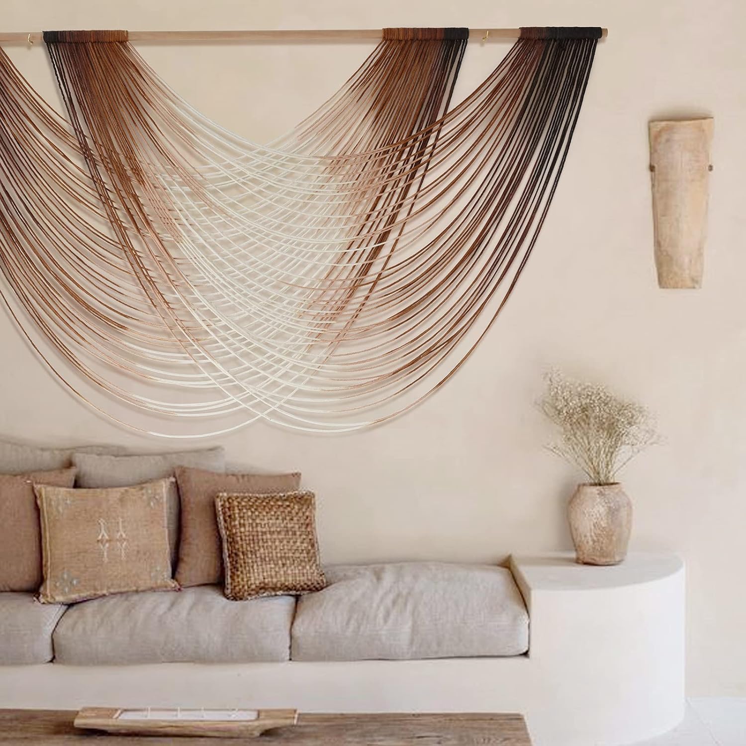 Flber Dip Dye Macrame Wall Hanging 57x35