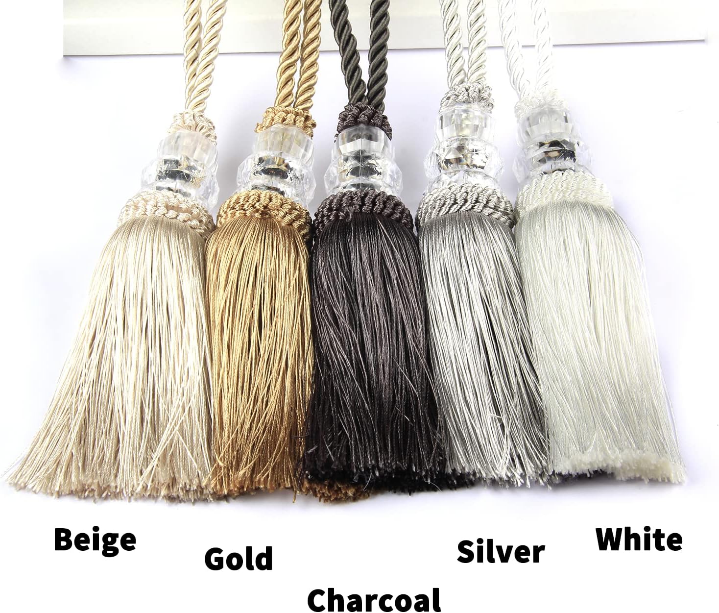 Curtain Tiebacks with Tassel 2 Pack Modern Window Holdbacks