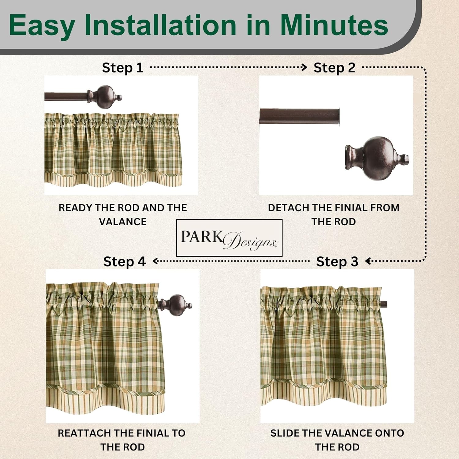Park Designs Rosemary Lined Layer Valance Wine 72x16