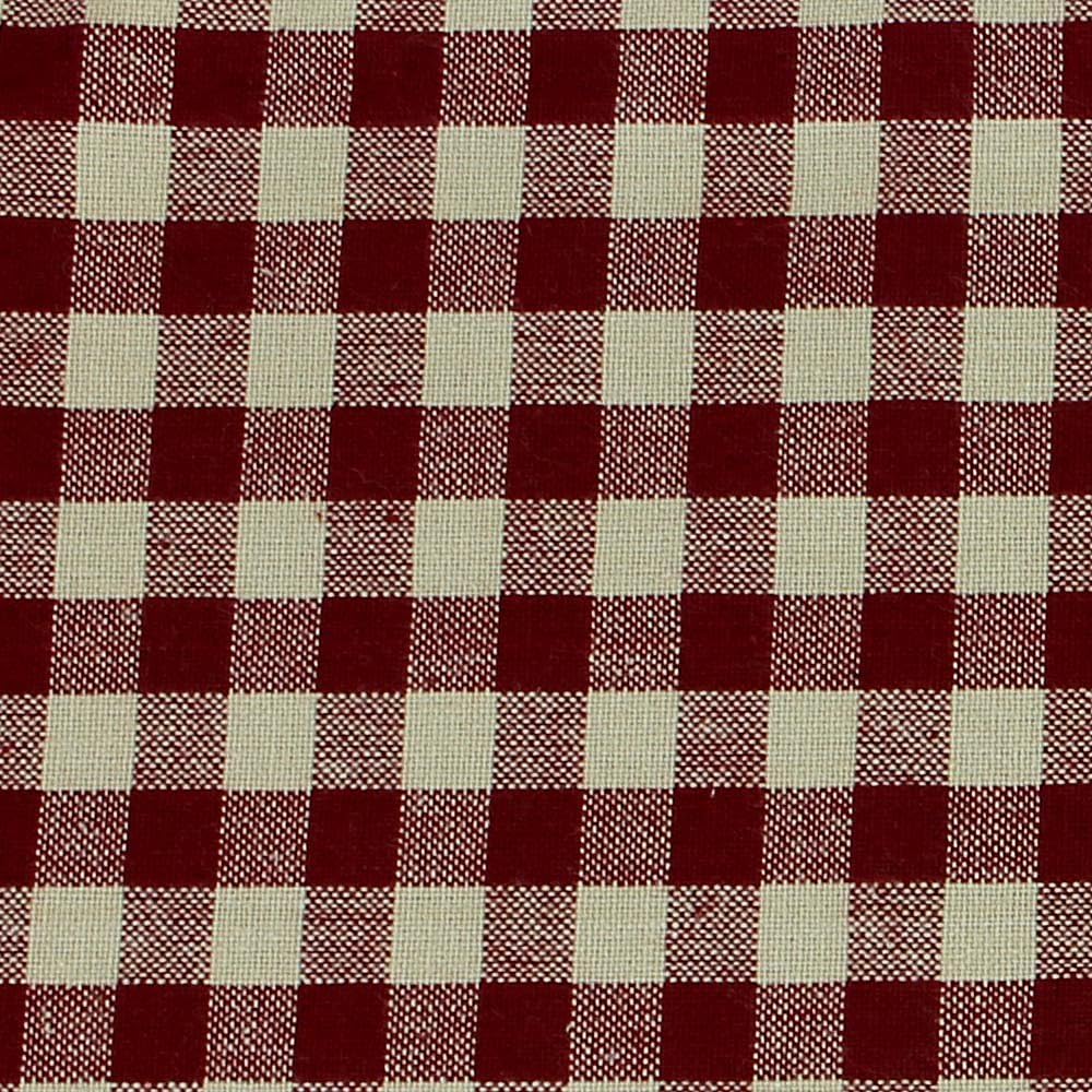 Berry Vine Check Barn Red and Nutmeg Cotton Valance 72x155