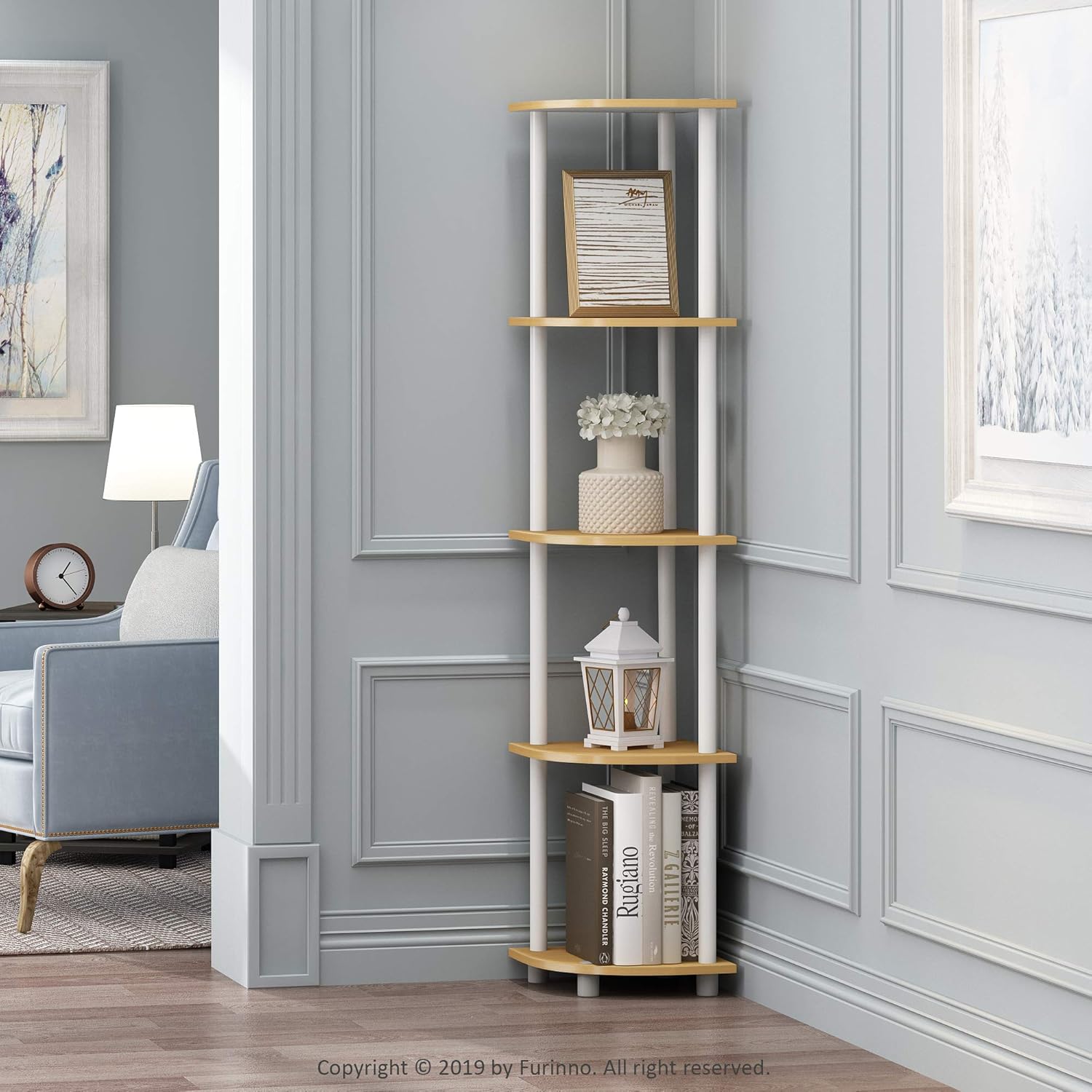 Furinno Turn-N-Tube 5 Tier Corner Display Rack