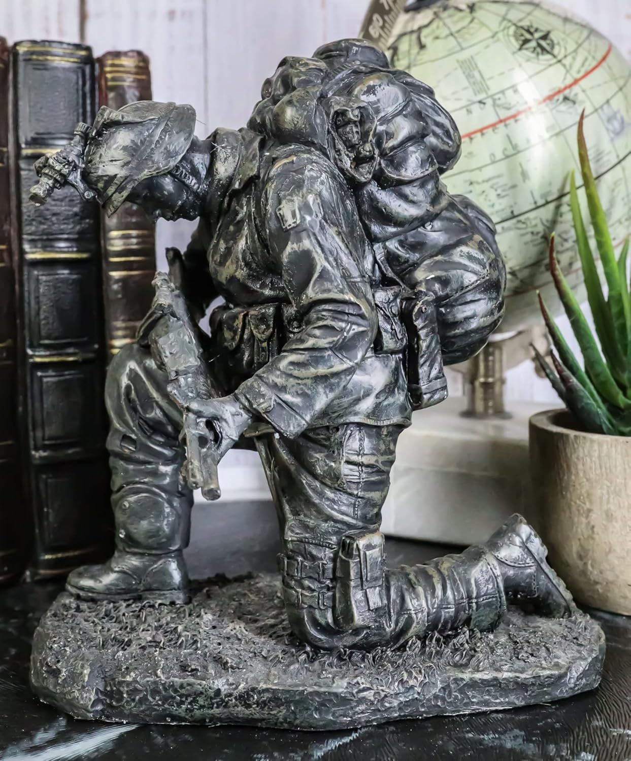 6 Inch Kneeling Soldier Courage Figurine