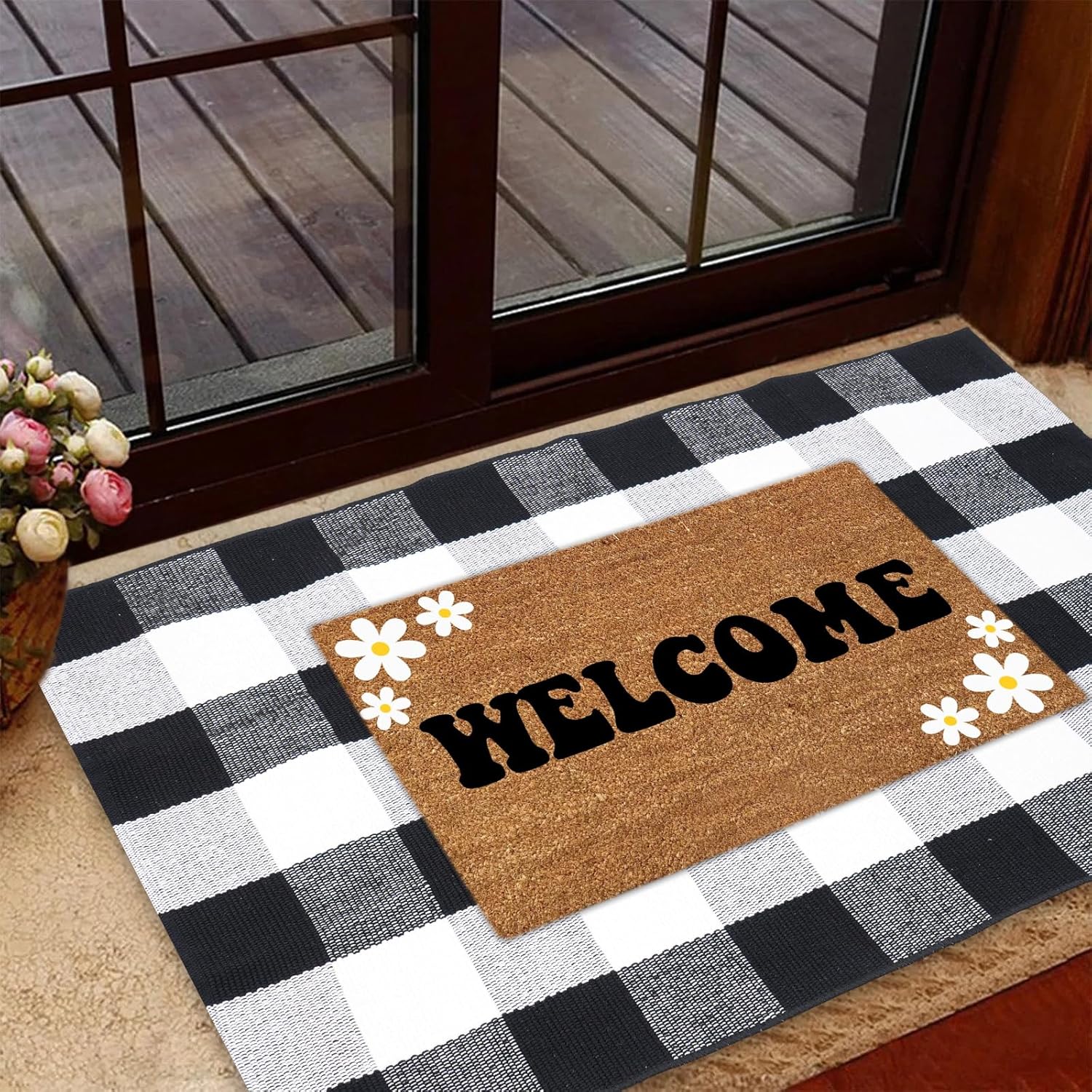 Buffalo Plaid Area Rug - 275x43 Black and White Checkered