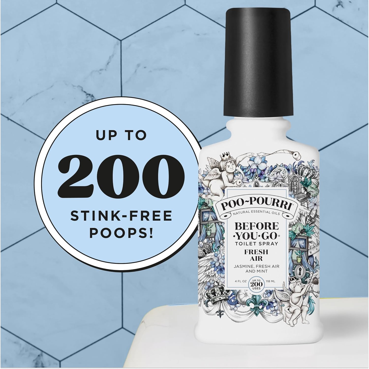 Poo-Pourri Before-You-Go Toilet Spray 4 Fl Oz Jasmine Mint