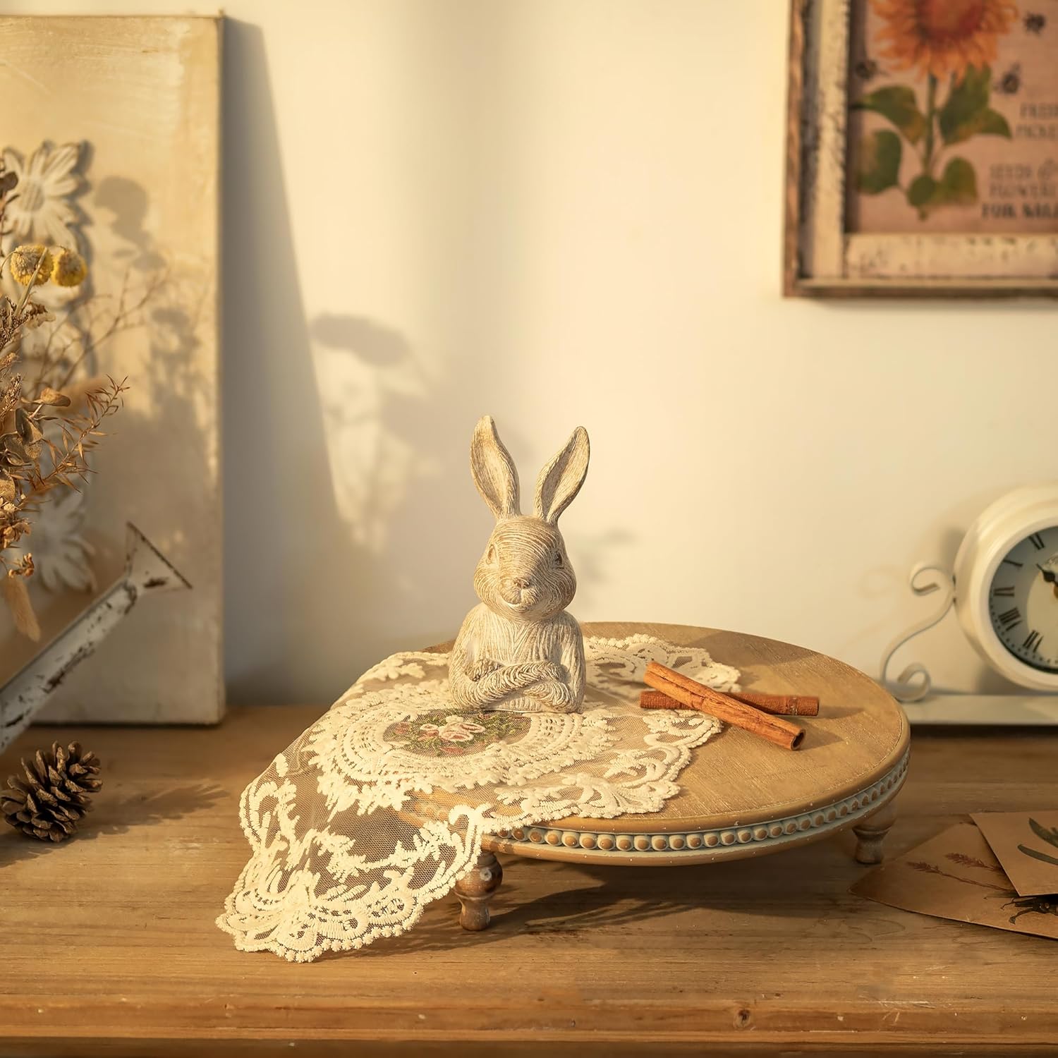 Hanobe Round Decorative Tray Stand