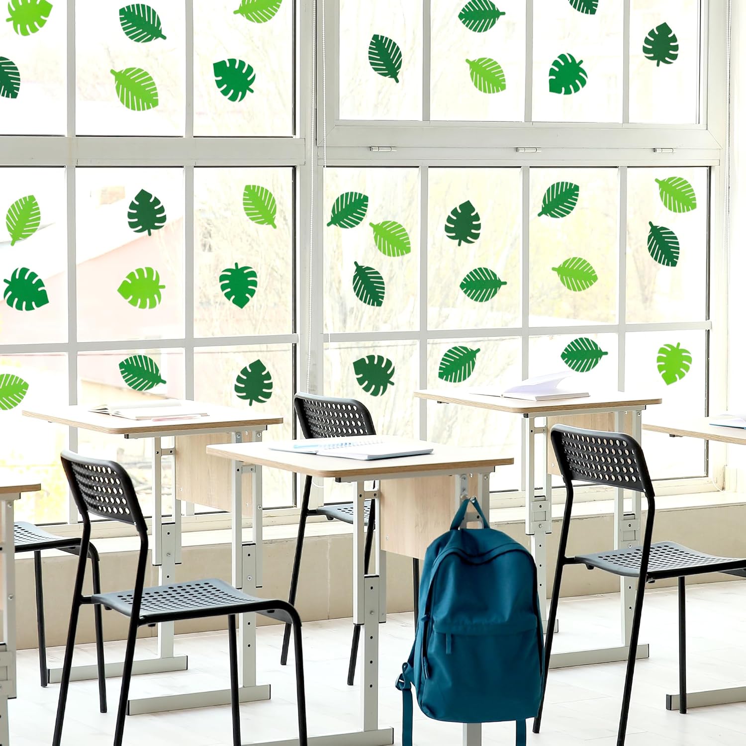 Palm Leaf Glitter Cutouts - 100pcs Tropical Decor Accents