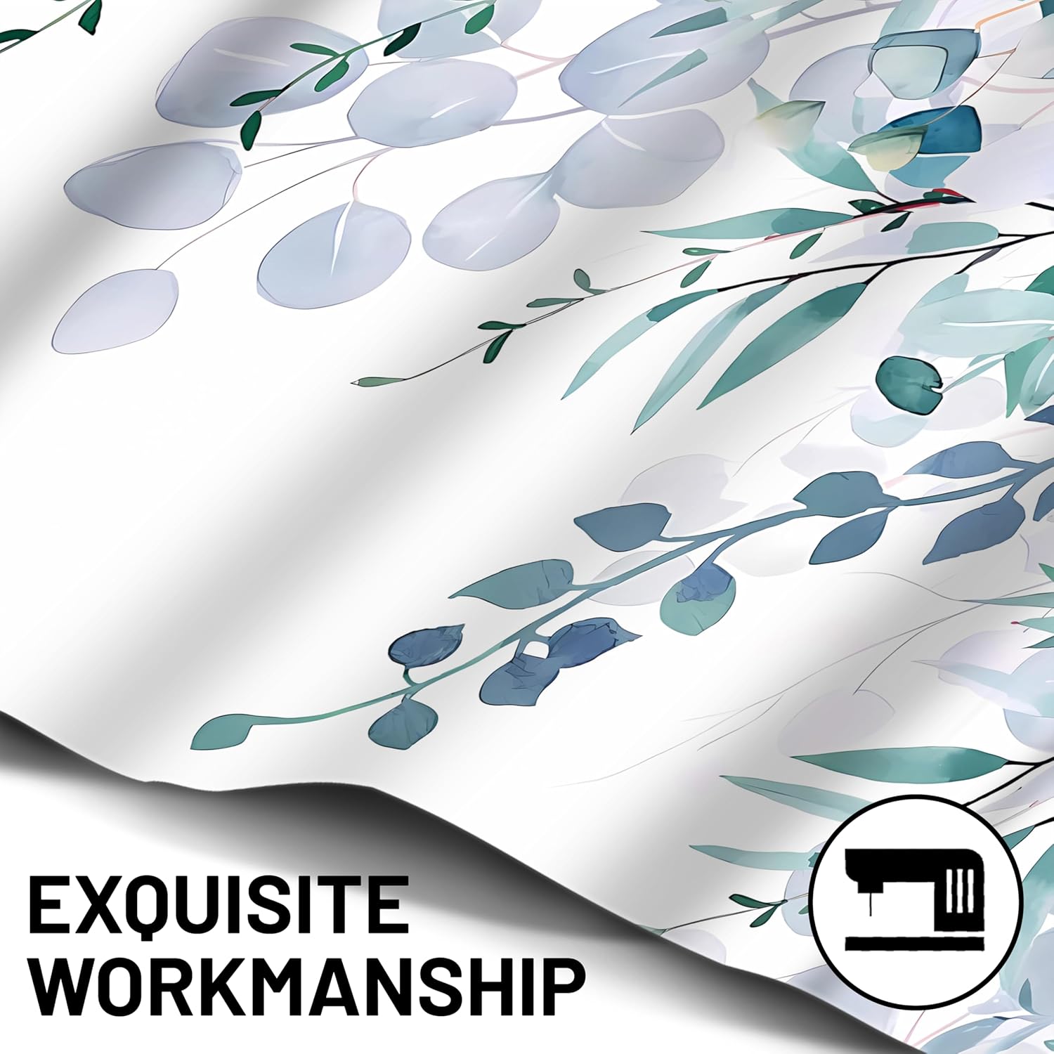 Green Eucalyptus Valance Curtain for Windows 28x36 Inch 2 Pack Set