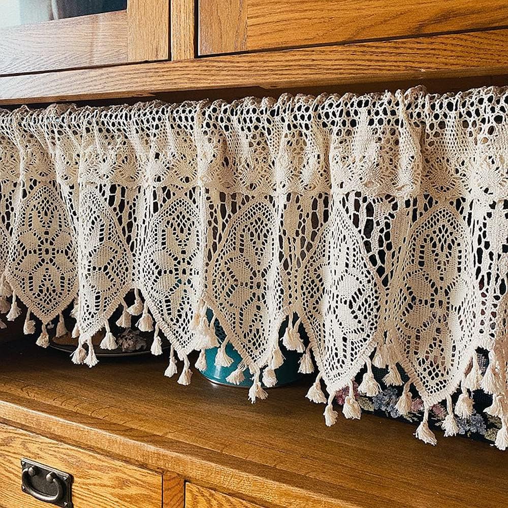Retro Crochet Valance for Kitchen Window