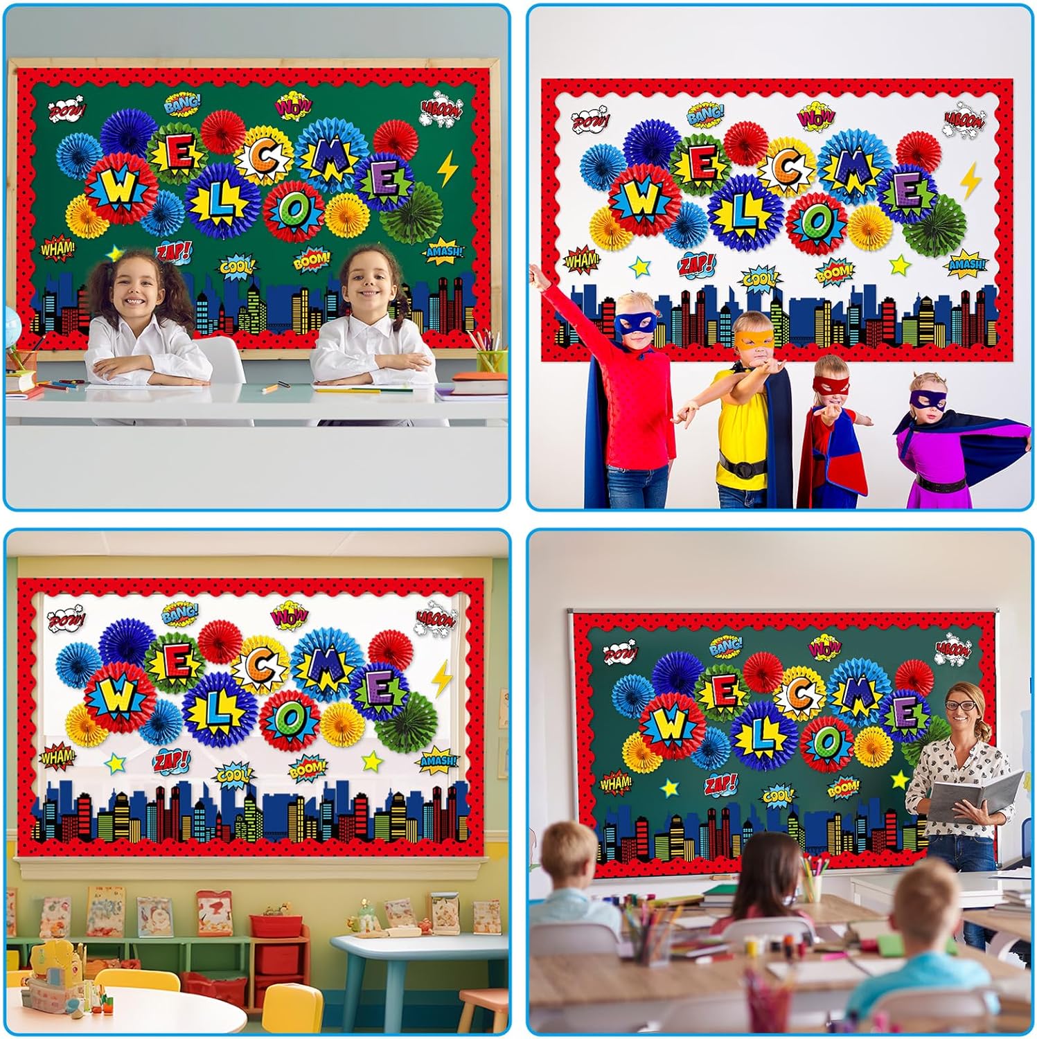 Super Theme Hero Welcome Back Bulletin Board Set