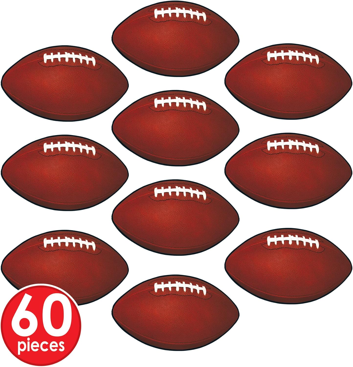 Beistle 60 Mini Football Cut Outs Sports Decor
