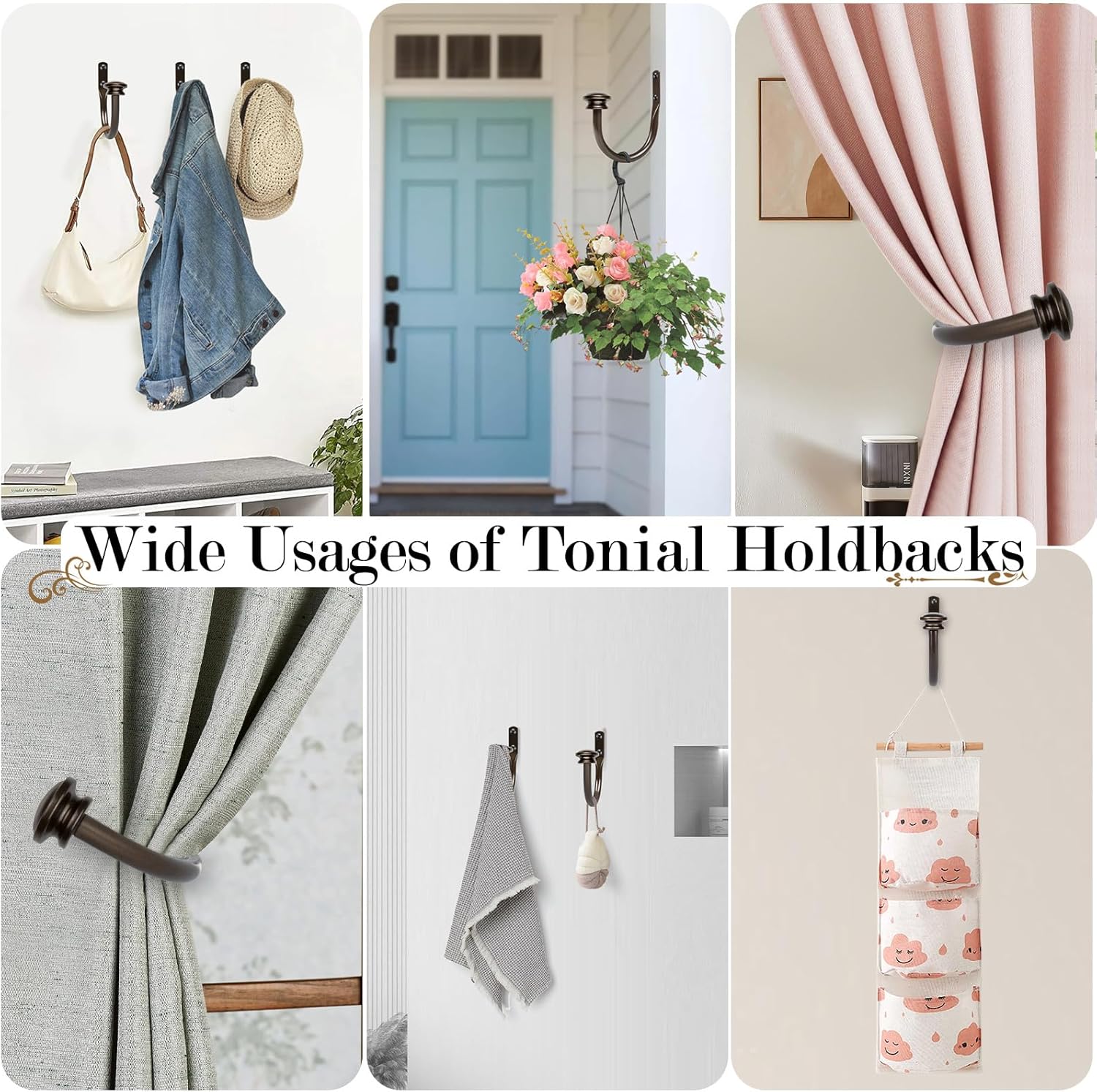 TONIAL Curtain Holdbacks 2 Pack Bronze