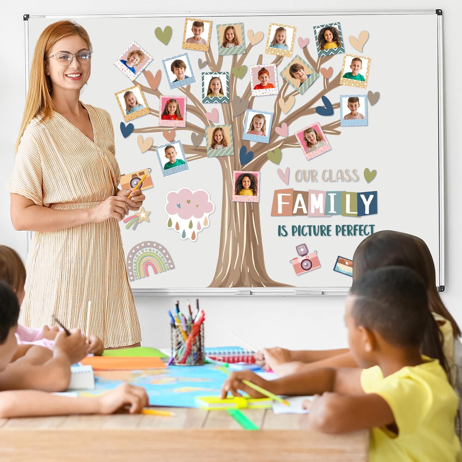 Back to School Bulletin Board Set with Boho Tree Design