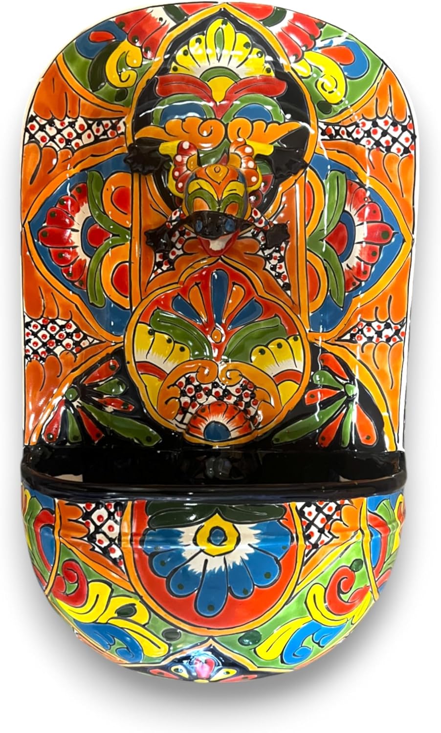 Talavera Wall Fountain Handcrafted Mexican Ceramic Decor