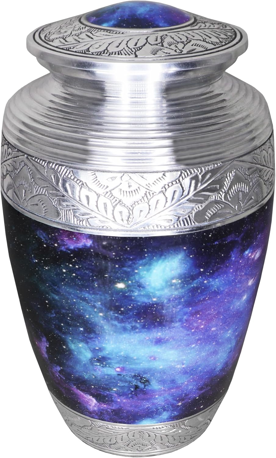 Blue Cosmic Galaxy Large Adult Cremation Urn