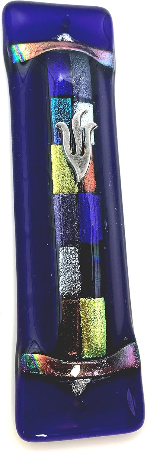 Tamara Baskin Art Glass Twelve Tribes Mezuzah