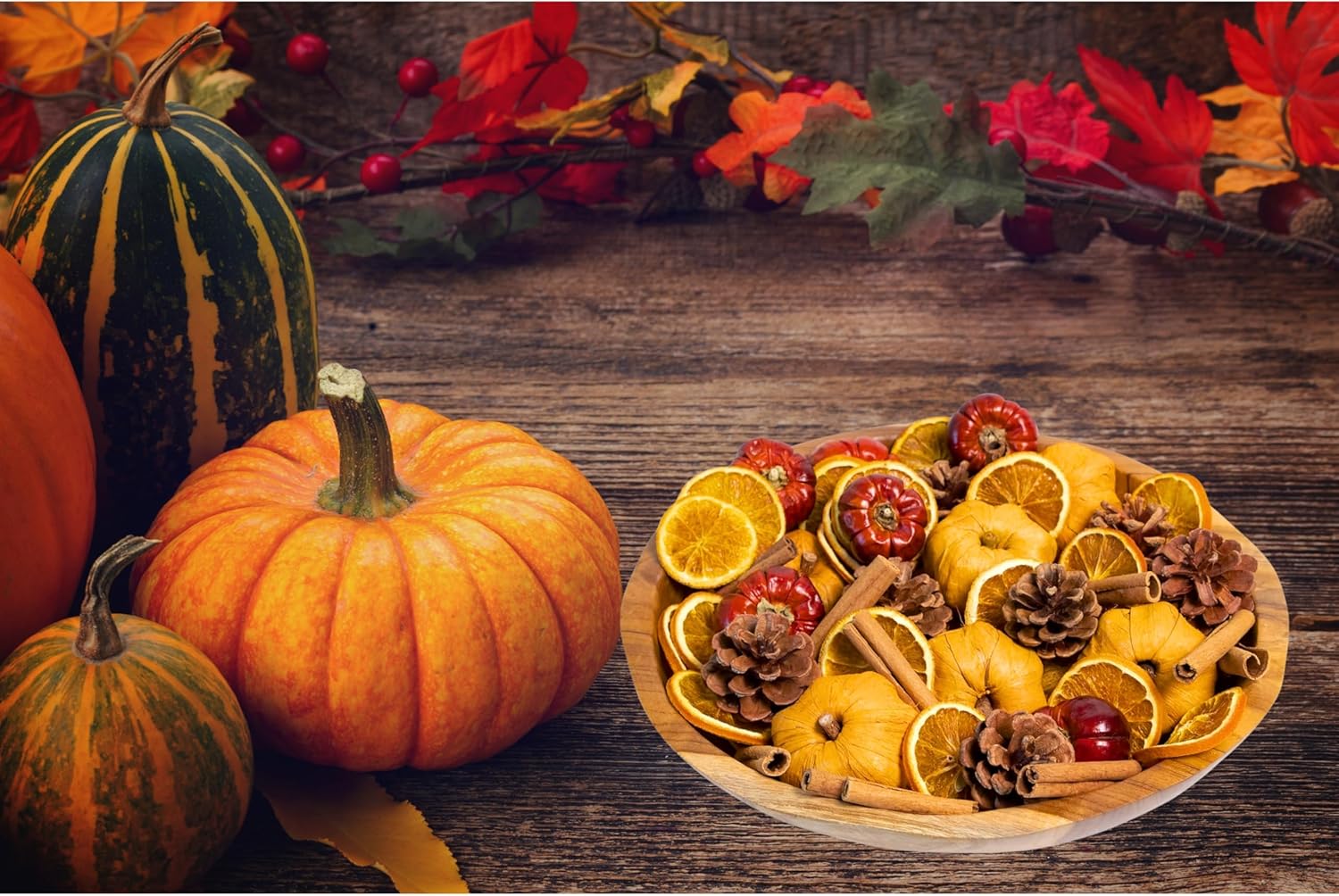 ANDALUCA Pumpkin Spice Potpourri with Mini Pumpkins