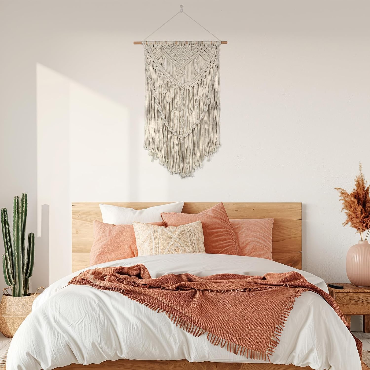 JONKASIPA Macrame Wall Hanging - Bohemian Tassel Tapestry Home Decor