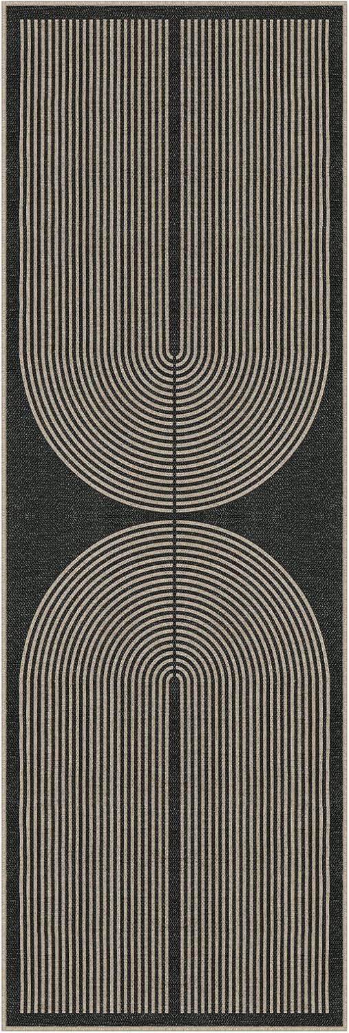 Lahome Modern Rainbow Hallway Runner Rug