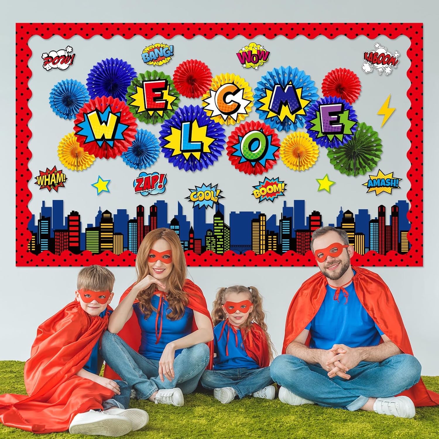 Super Theme Hero Welcome Back Bulletin Board Set