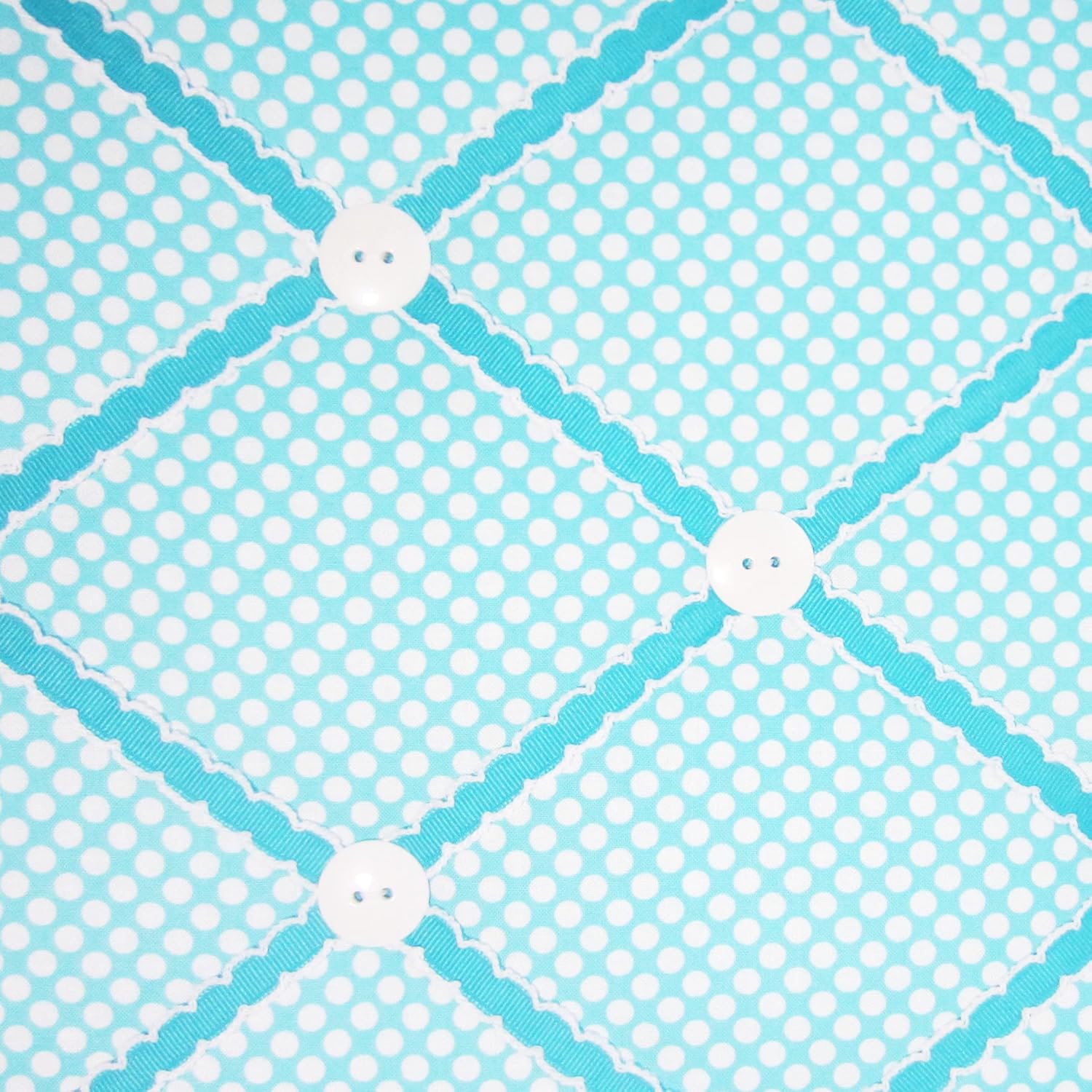 11x14 Turquoise White Polka Dot French Memory Board Bow Organizer