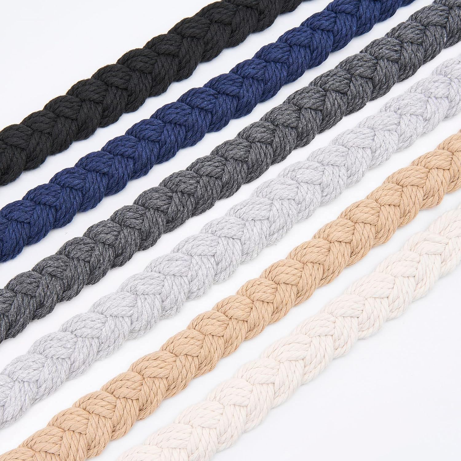 NICEEC 4 Pack Natural Cotton Rope Curtain Tiebacks