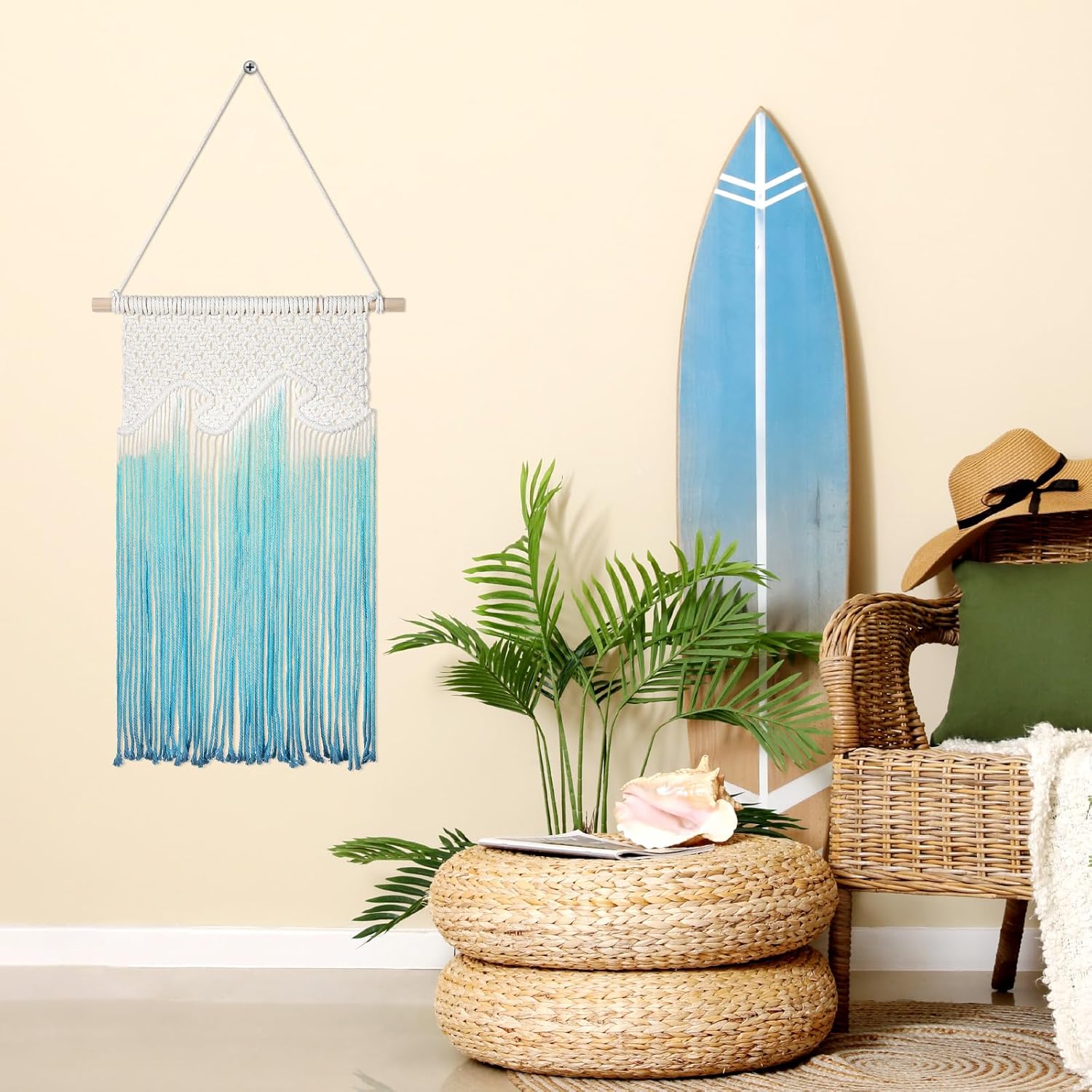 Bucherry Beach Macrame Wall Hanging Tassel Decor