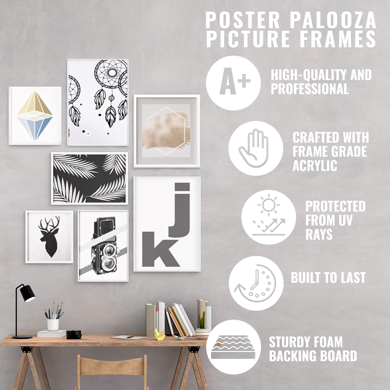 Poster Palooza 85x11 Easel Back Picture Frame Stand