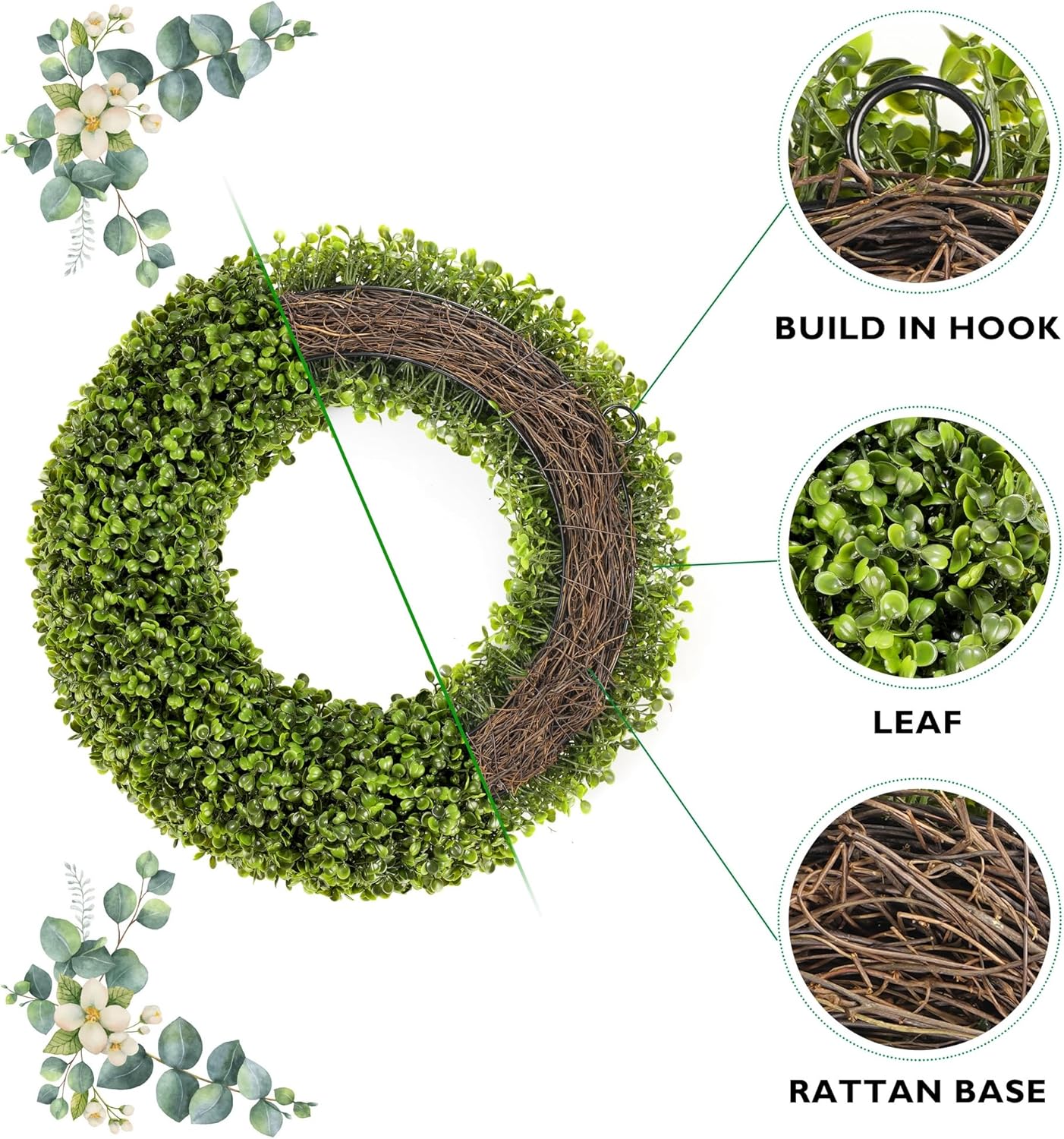 Boxwood Wreath - 20 Inch All Seasons Decor